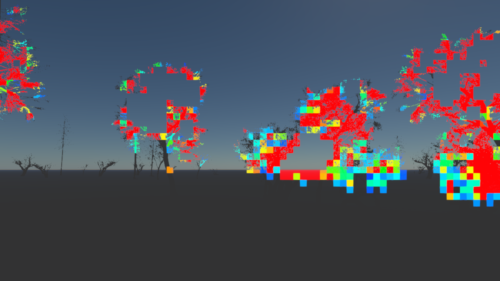 Dense overlap with the depth peel